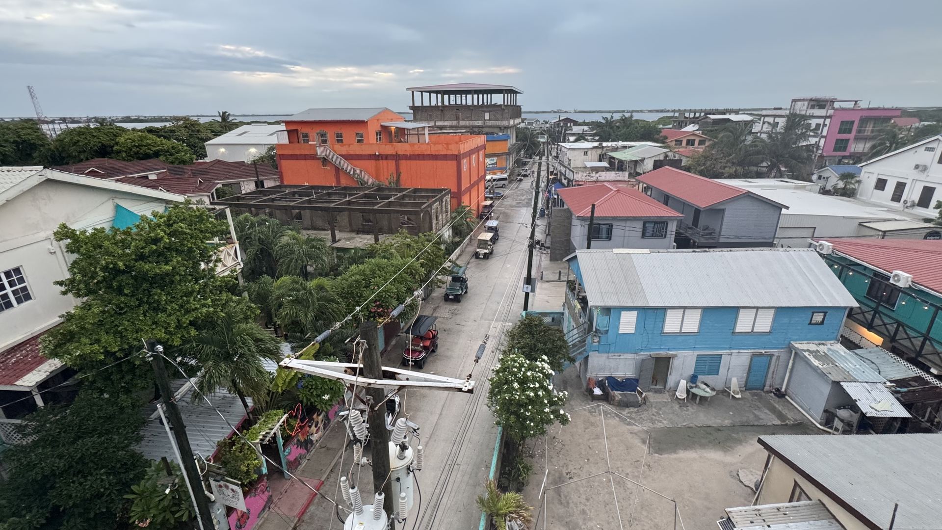Sunset over San Pedro rooftops